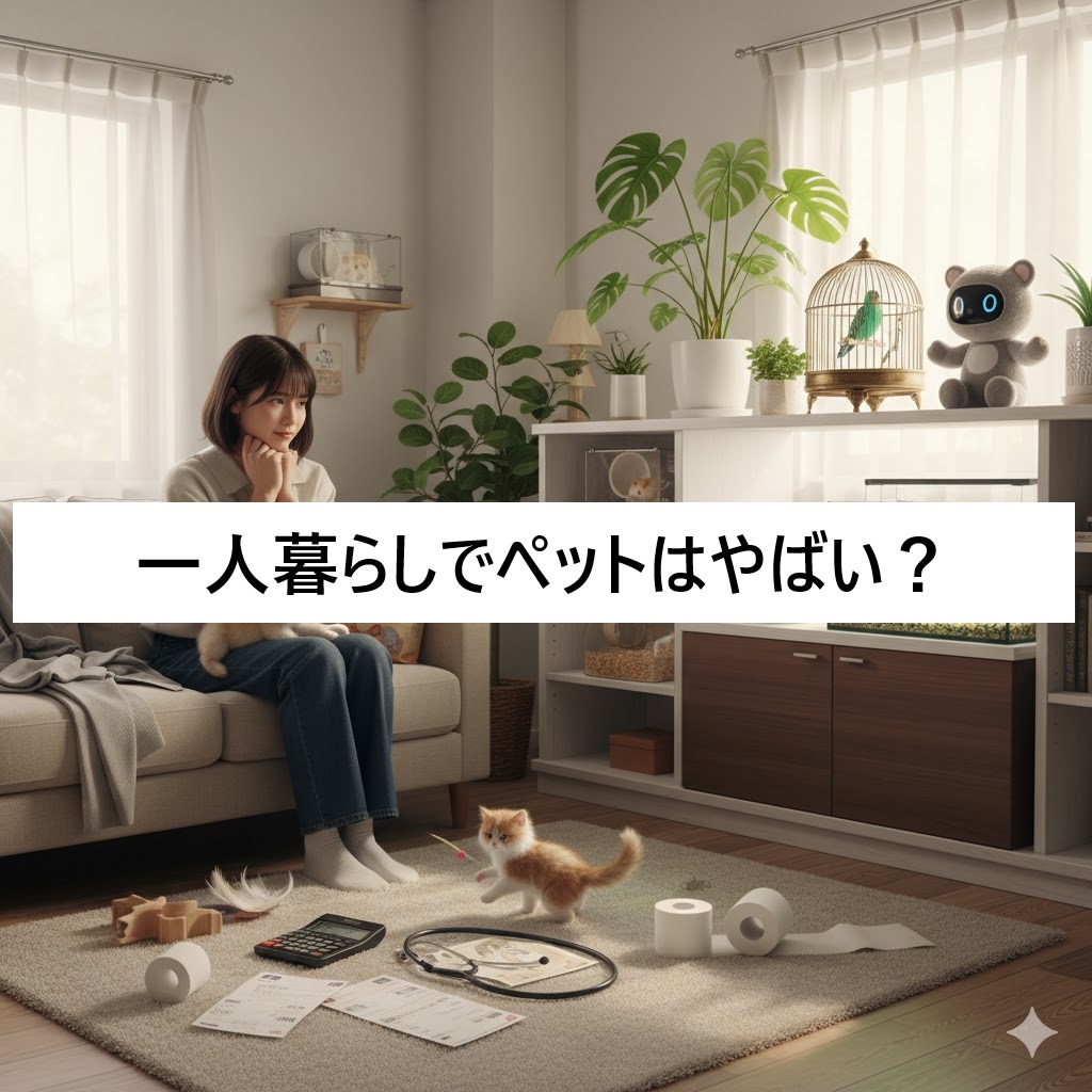 一人暮らしでペットはやばい