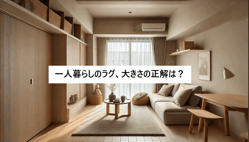 一人暮らしのラグ、大きさの正解は?部屋別選び方ガイド