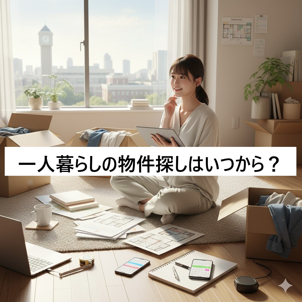 一人暮らしの物件探しはいつからが良いか