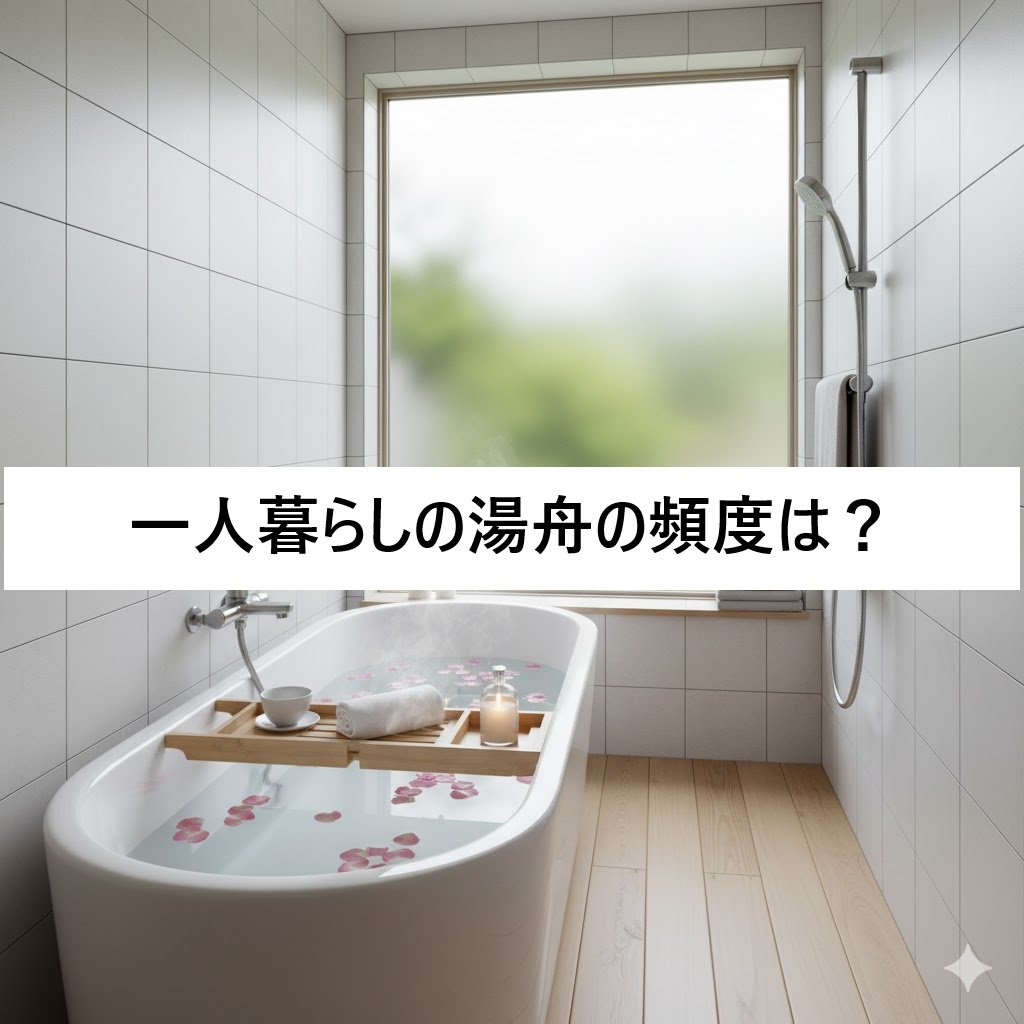 一人暮らしの湯船の頻度は?
