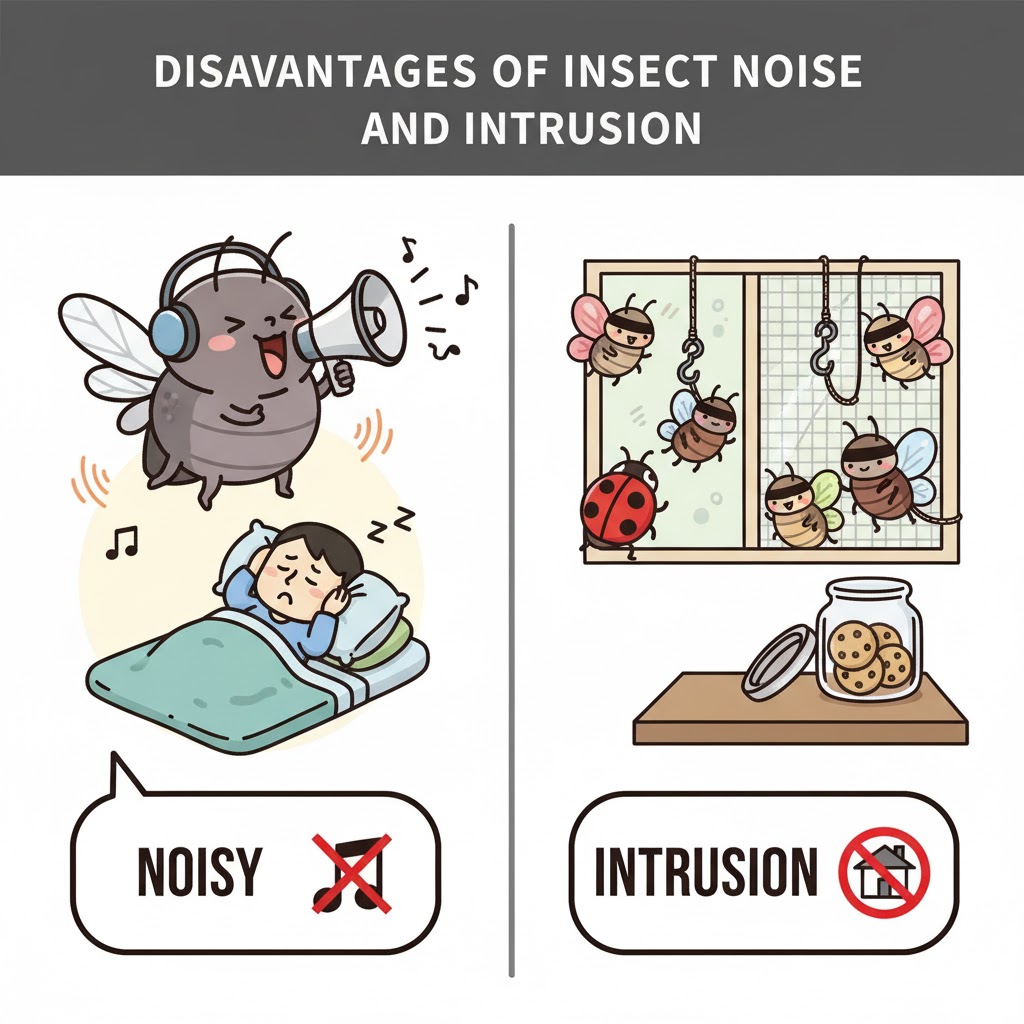 虫や騒音の侵入デメリット