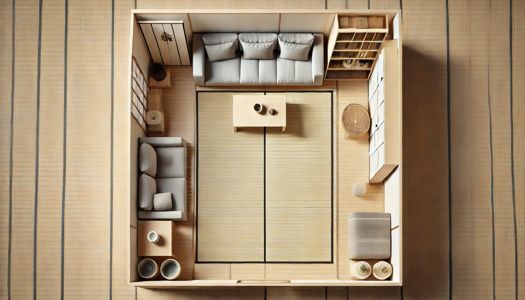 部屋別：6畳のレイアウト例