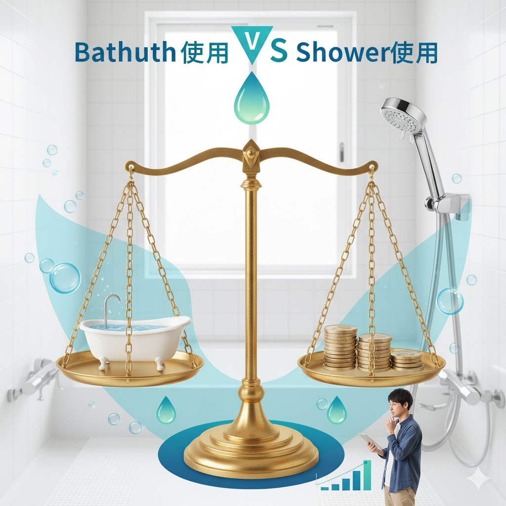 湯船のガス代はシャワーと比較して