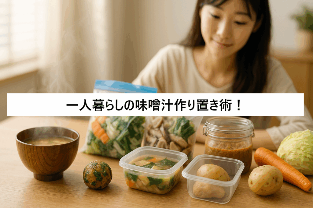 一人暮らしの味噌汁作り置き術！4つの方法と冷凍術