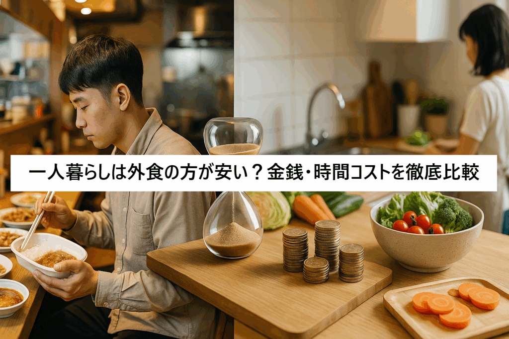 一人暮らしで外食の方が安い？金銭・時間コストを徹底比較