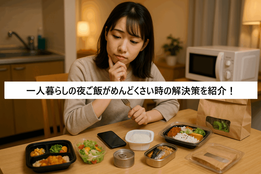一人暮らしの夜ご飯がめんどくさい！そんな時の解決策9選を紹介
