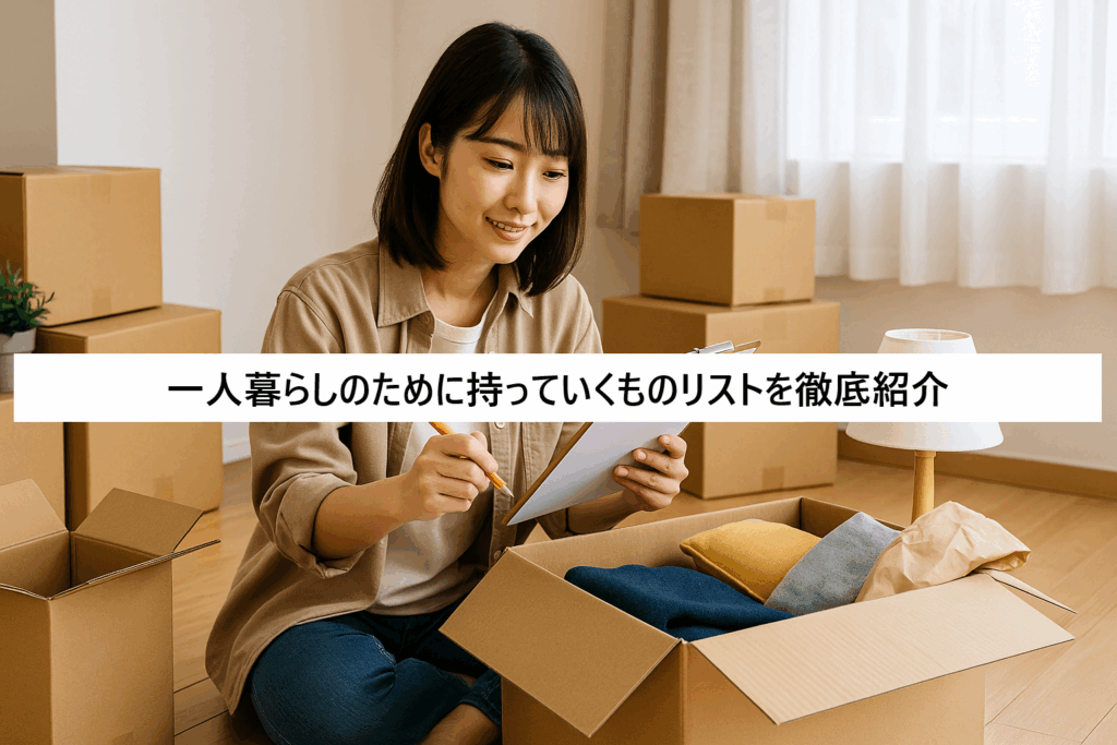 一人暮らしのために持っていくものリストを徹底紹介!なにが不必要?