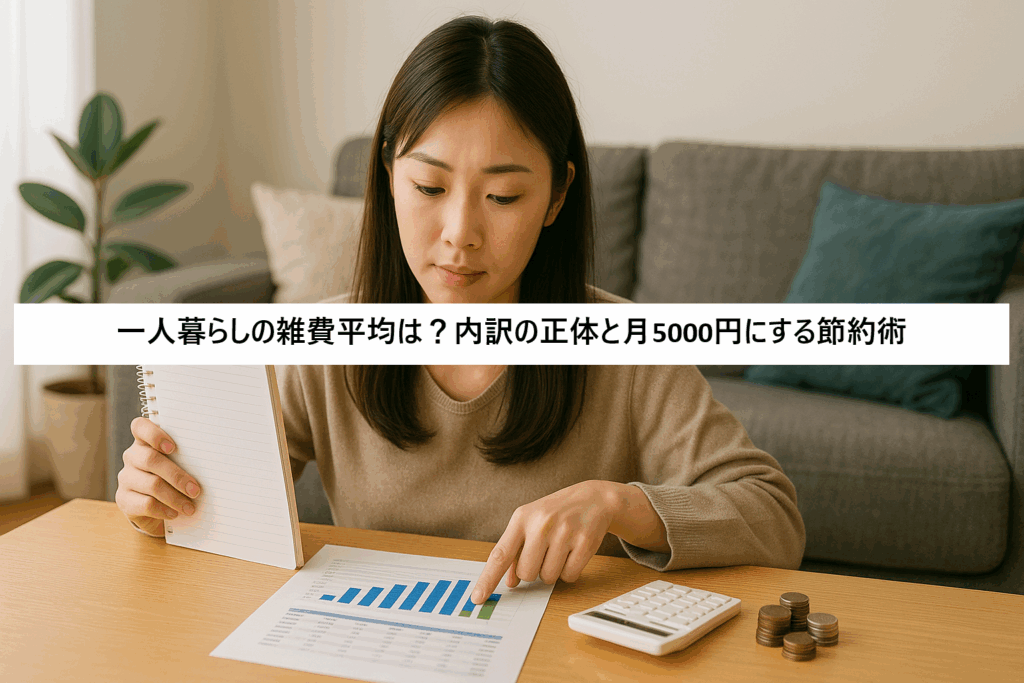一人暮らしの雑費平均は?内訳の正体と月5000円にする節約術