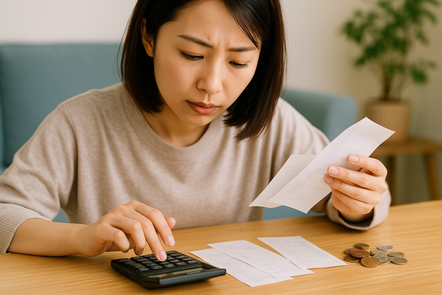 生活費全体と日用品の割合