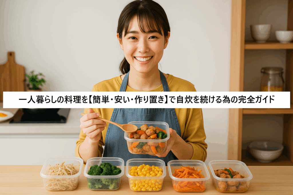 一人暮らしの料理を【簡単・安い・作り置き】で自炊を続ける為の完全ガイド