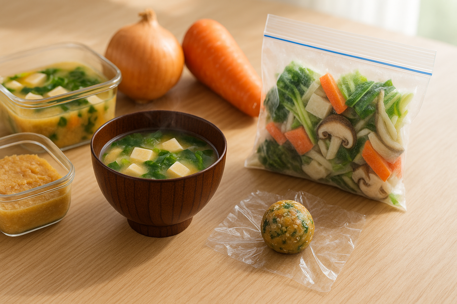 調理済み味噌汁を美味しく保存