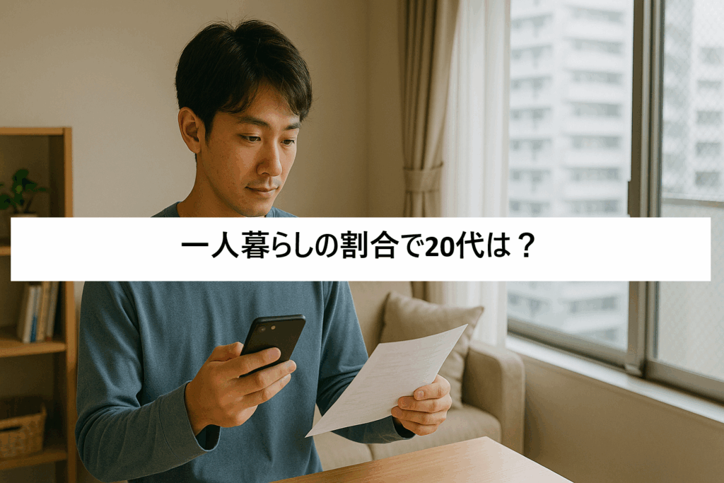 20代の一人暮らしの割合と実態