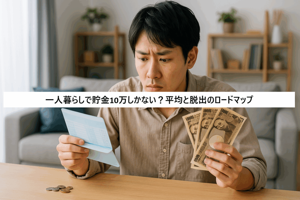 一人暮らしで貯金10万しかない?平均と脱出のロードマップ