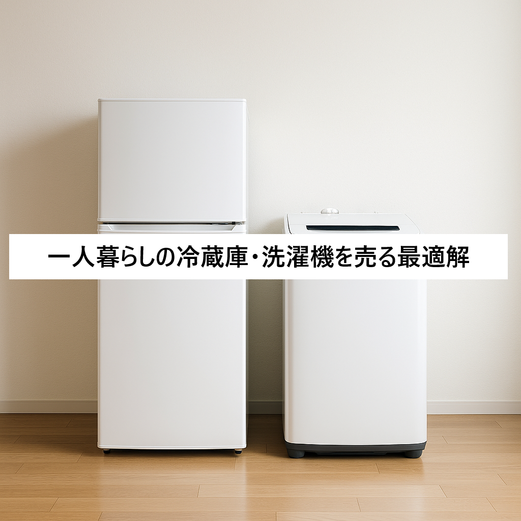 一人暮らしの冷蔵庫・洗濯機を売る最適解を解説！
