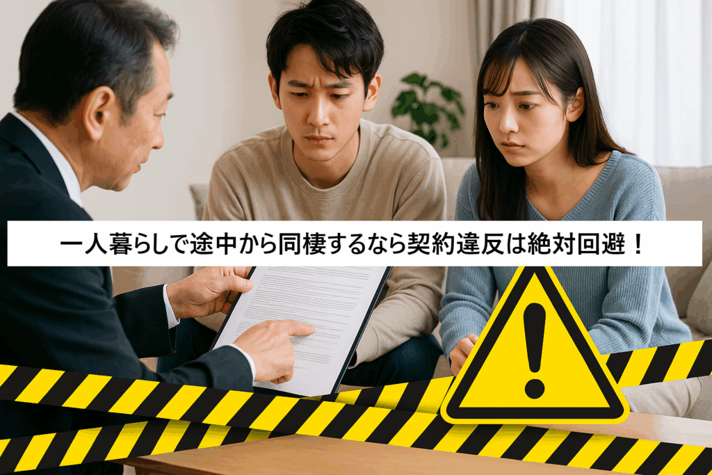 一人暮らしで途中から同棲するなら契約違反は絶対回避!注意点を紹介