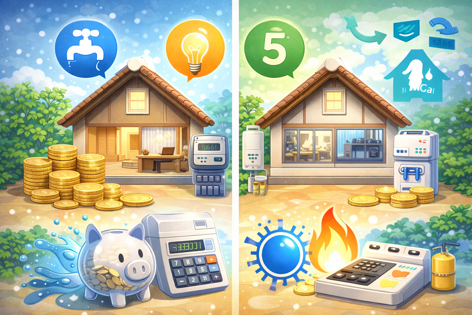 水道光熱費を含めたトータルコスト