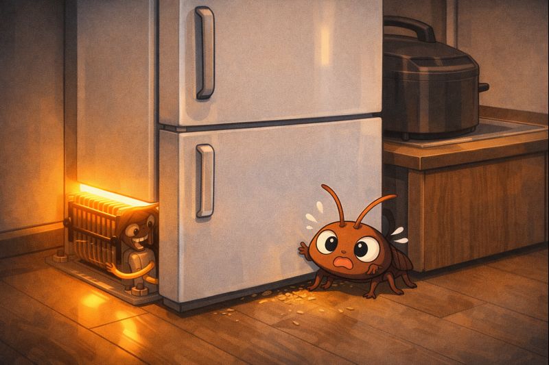 冷蔵庫の熱や隙間がゴキブリを呼び寄せる