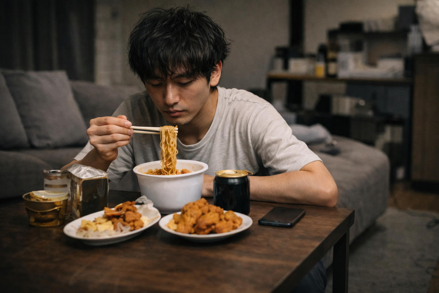 【男性】食生活の乱れと孤立によるリスク