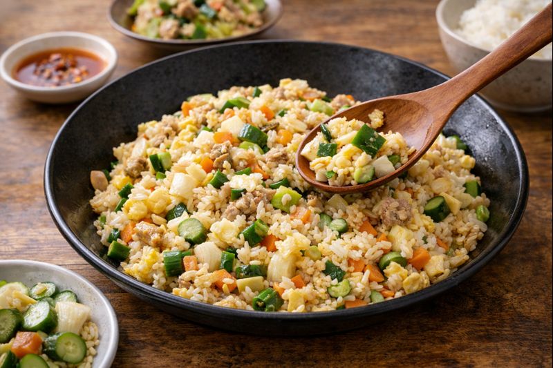 チャーハン等の古漬け活用レシピ