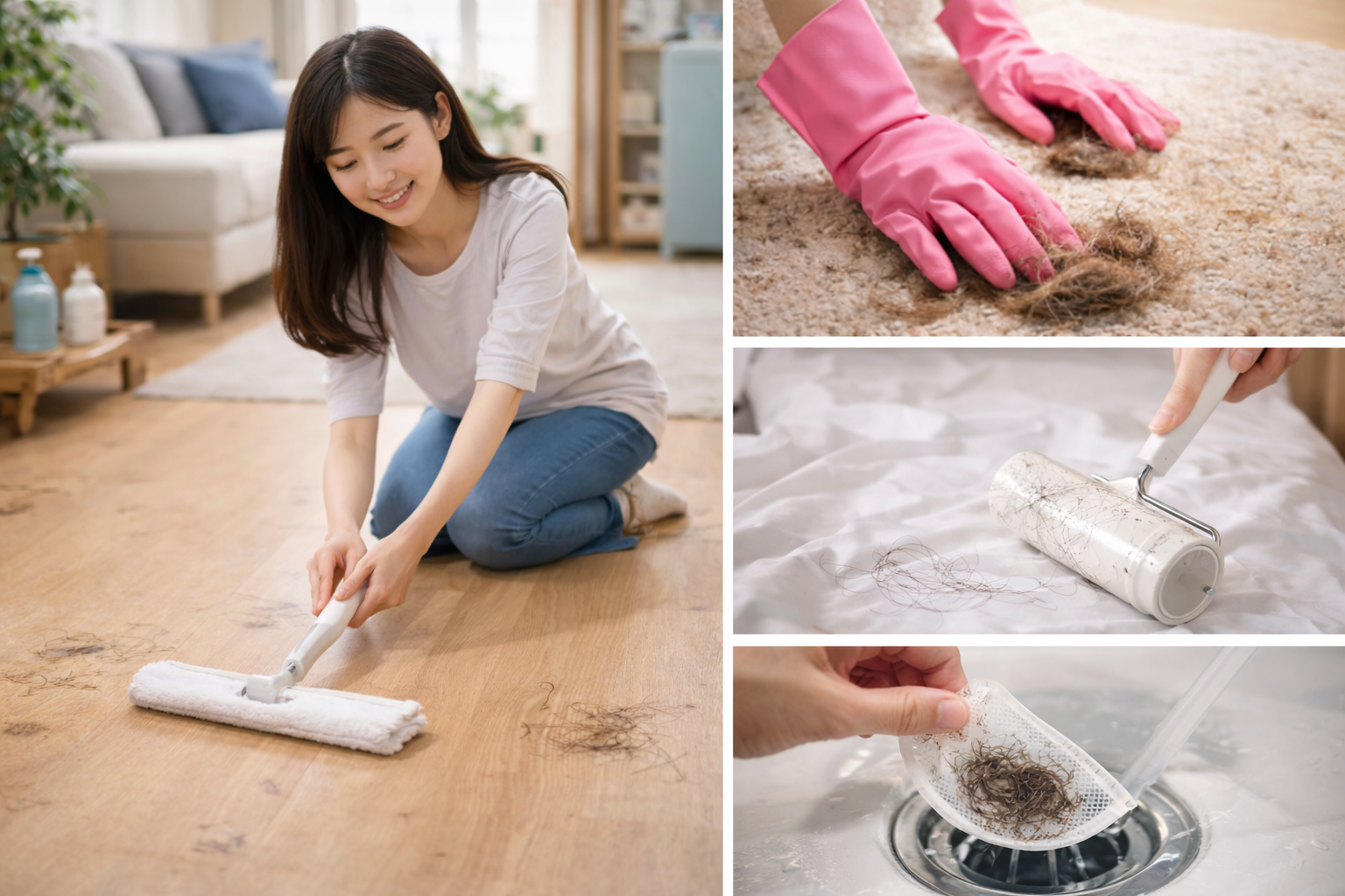 実践的な一人暮らしの抜け毛掃除術