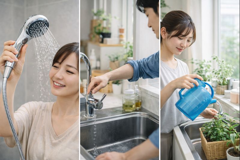 一人暮らしの水道使用量を抑える節約術