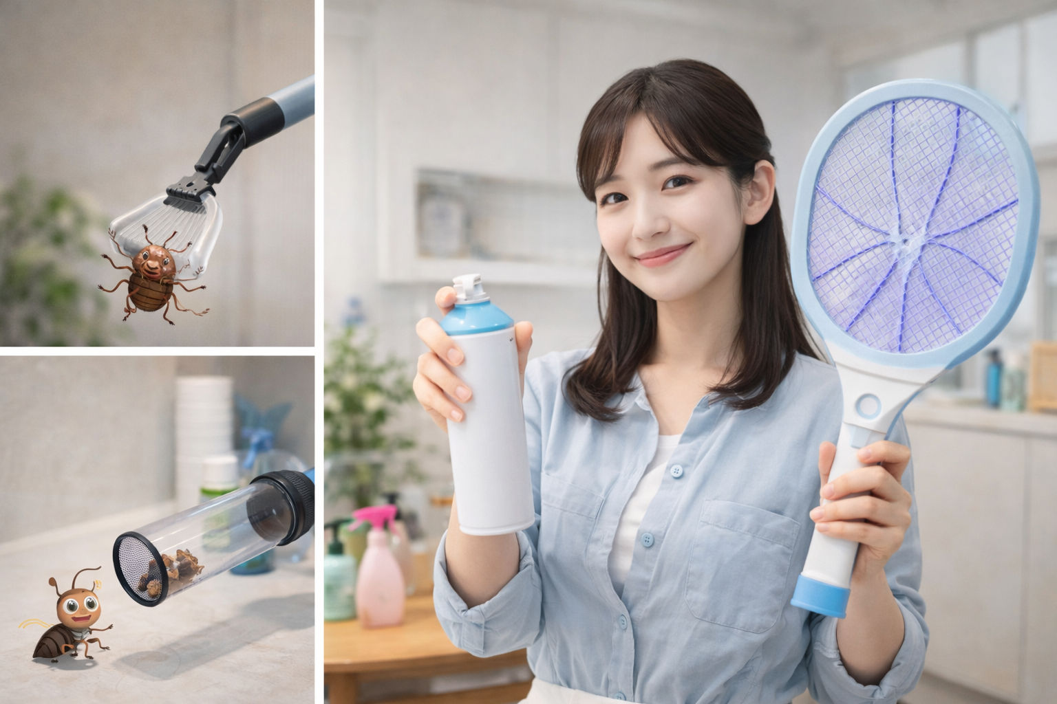 虫が苦手な人に便利な非接触の駆除グッズを用意