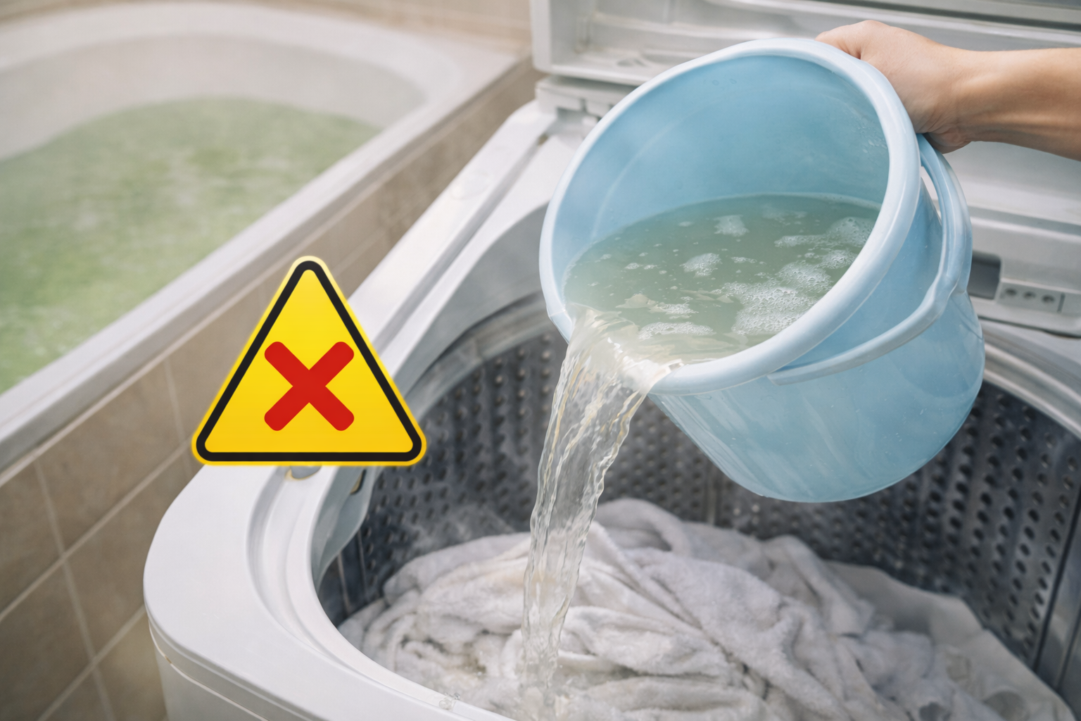 お風呂の残り湯をすすぎに使わない洗濯の基本マナー