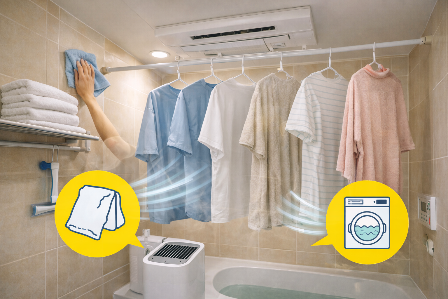 浴室乾燥機の電気代を節約して効率的に乾かす裏技