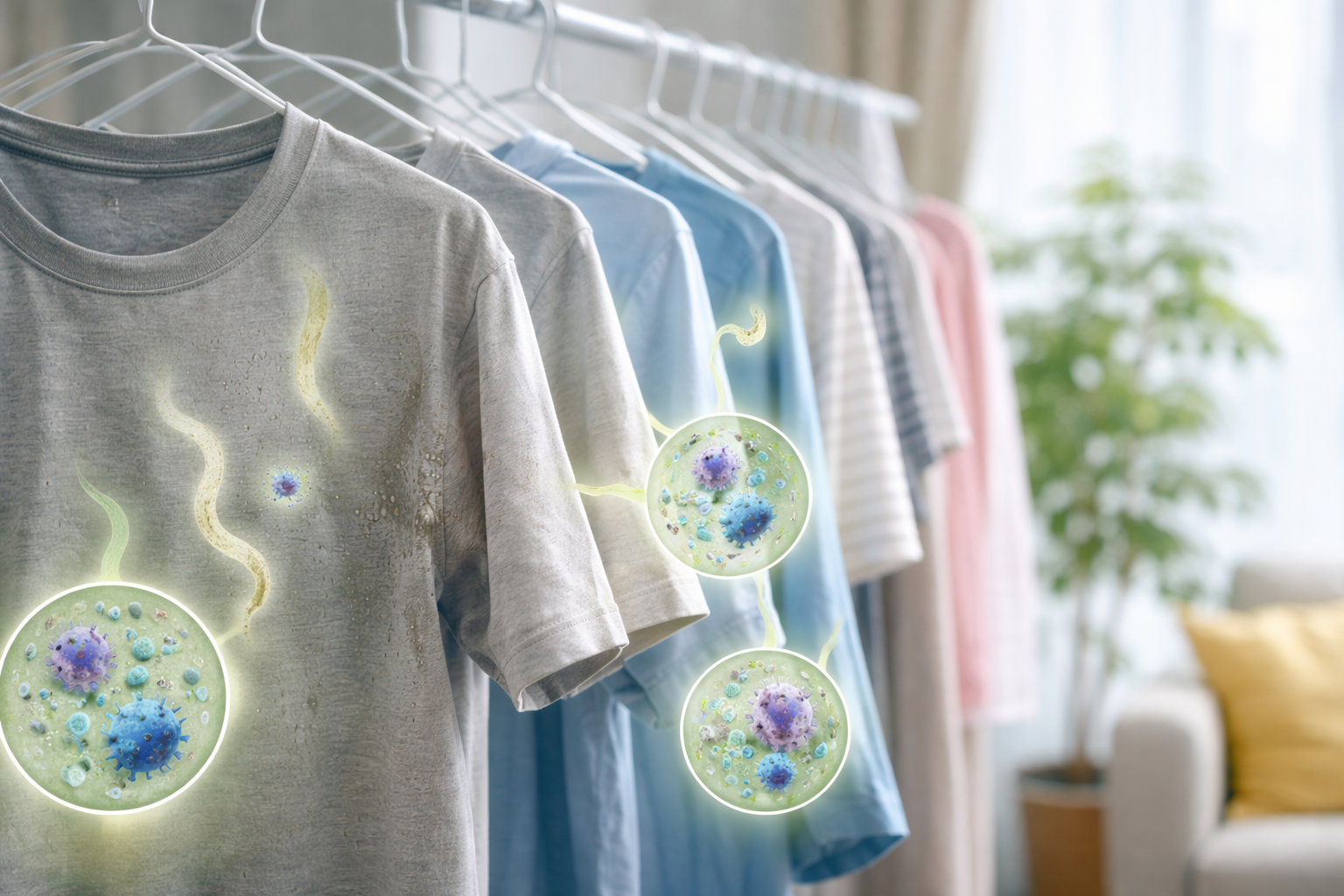 一人暮らしの部屋干しの臭いが発生するメカニズム