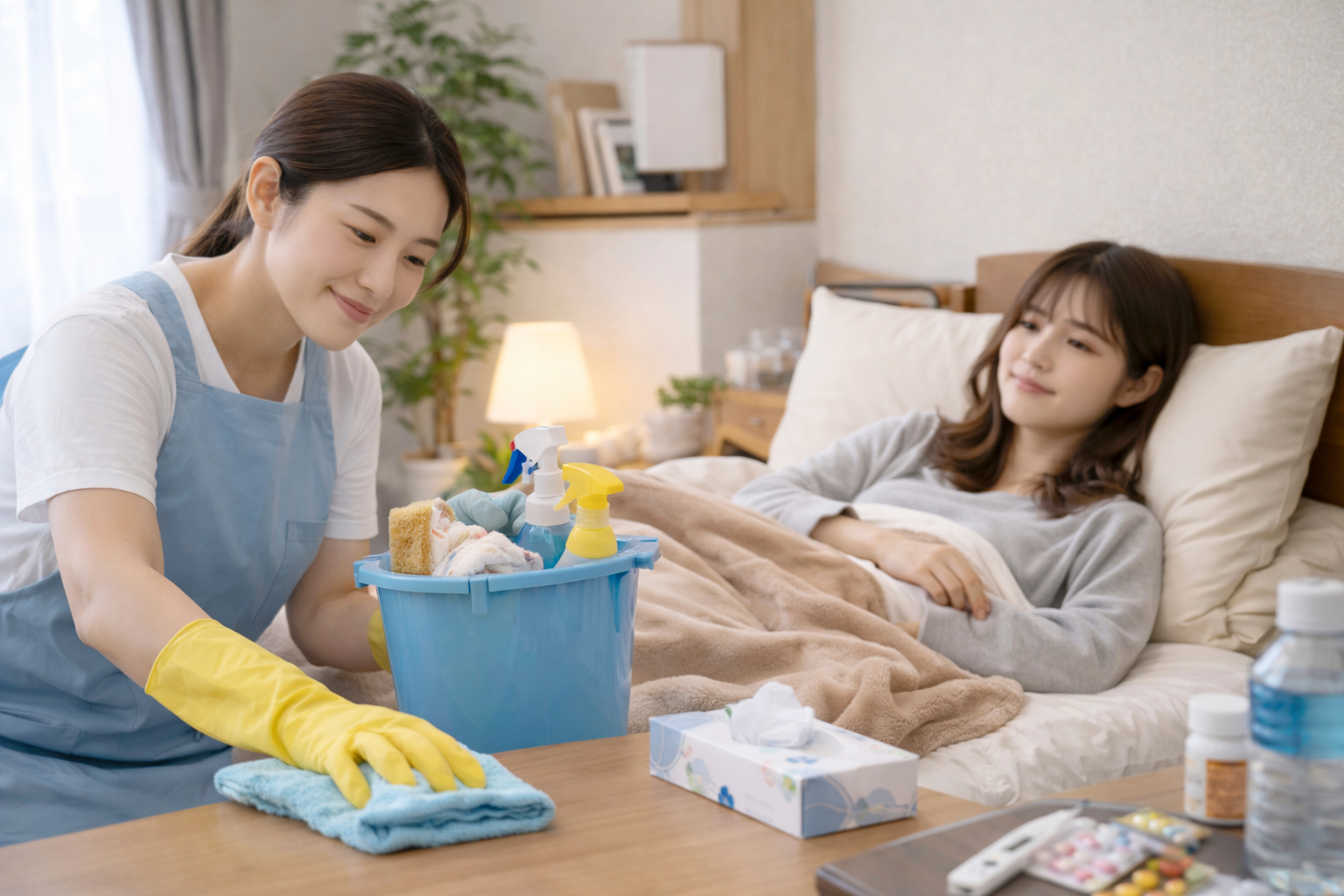 家事代行のスポット利用で療養中の環境を整える