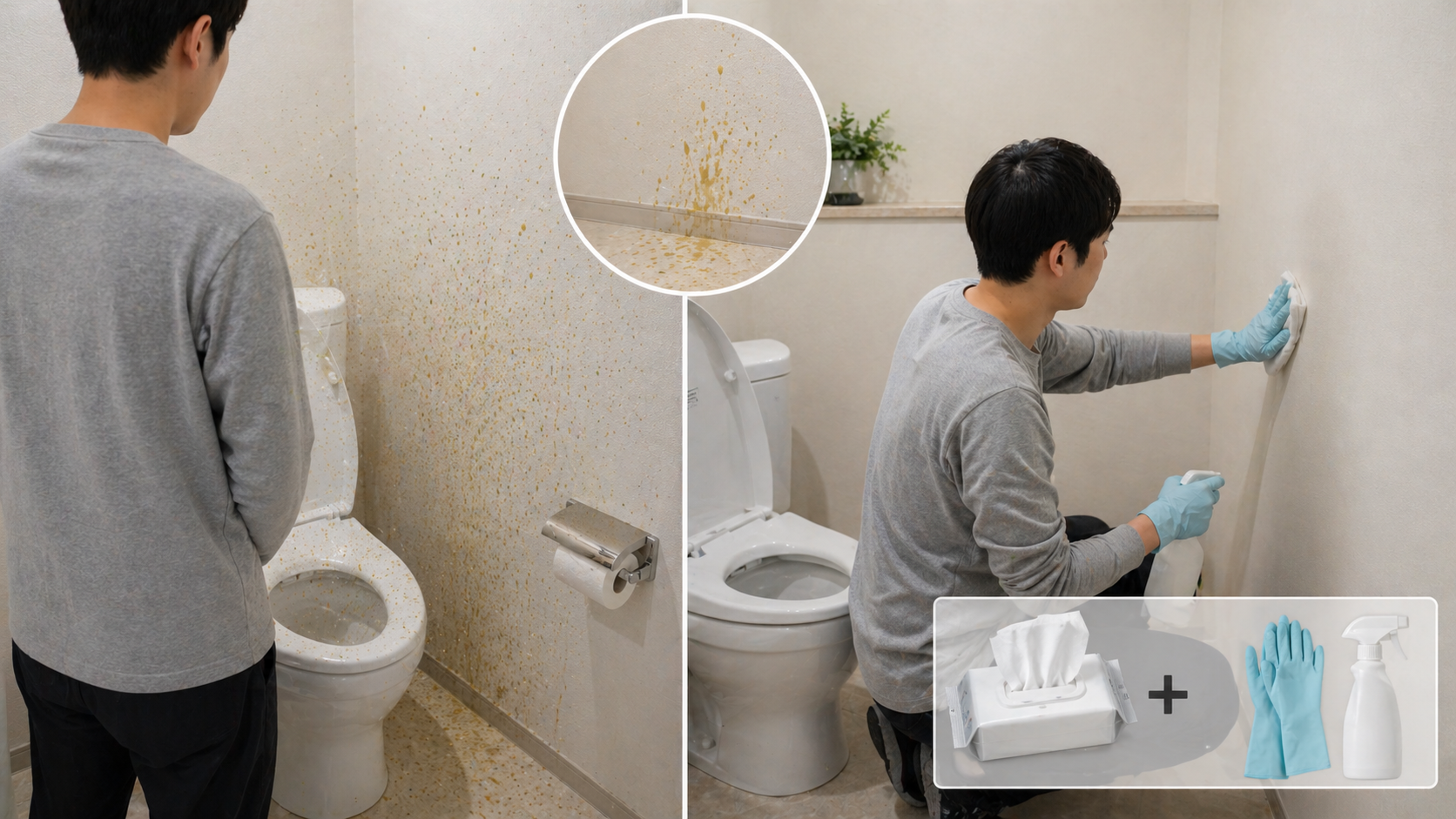 4男性が立って用を足す習慣がある場合の汚れと対策