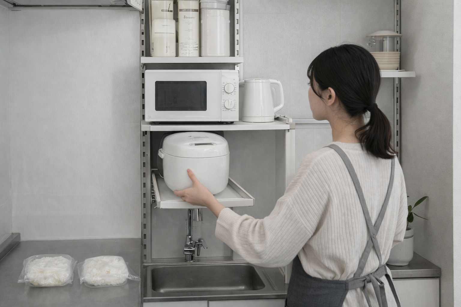 狭いキッチンで置き場所に困る問題を解決する